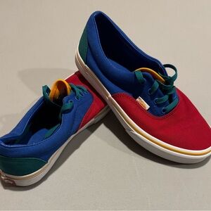 Vans Kids Sneakers in Red, Blue, and Green kids 6.5